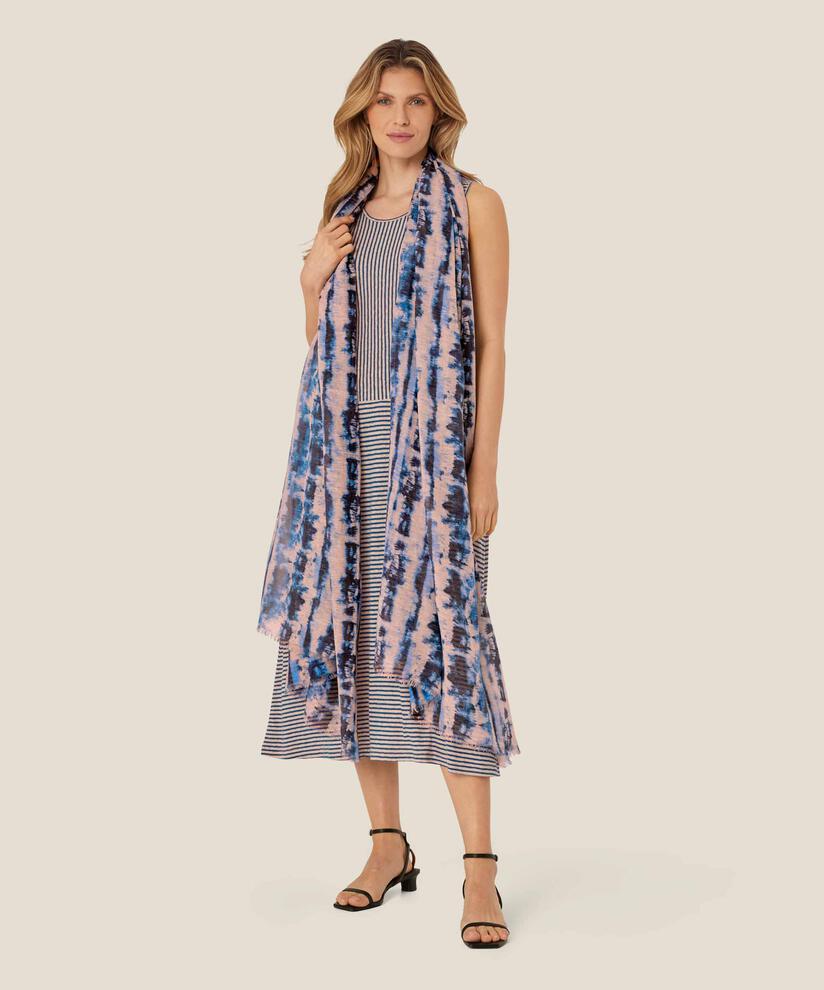 Azuka Scarf, Navy Peony